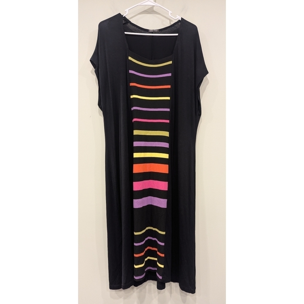 Annikki Karvinen Made In Finland Black Midi Dress Size XL